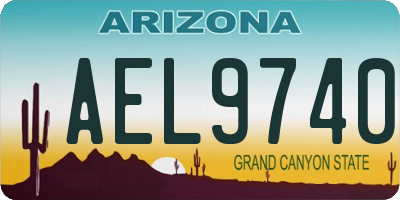AZ license plate AEL9740