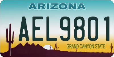 AZ license plate AEL9801