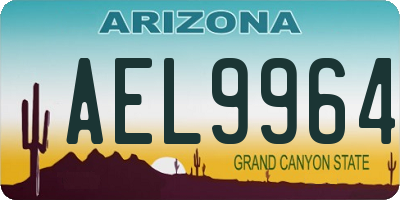 AZ license plate AEL9964