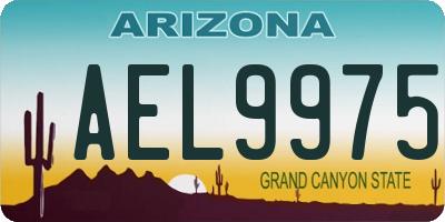 AZ license plate AEL9975