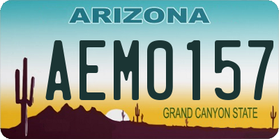AZ license plate AEM0157
