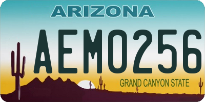 AZ license plate AEM0256