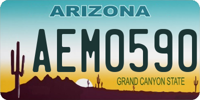 AZ license plate AEM0590
