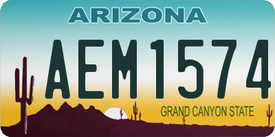 AZ license plate AEM1574