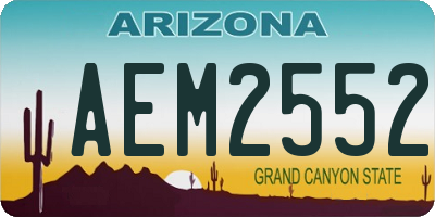 AZ license plate AEM2552