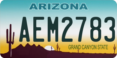AZ license plate AEM2783