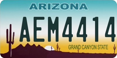 AZ license plate AEM4414