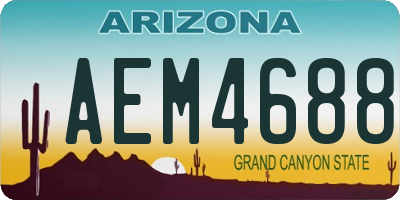 AZ license plate AEM4688