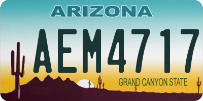 AZ license plate AEM4717