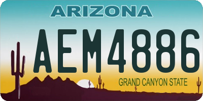 AZ license plate AEM4886