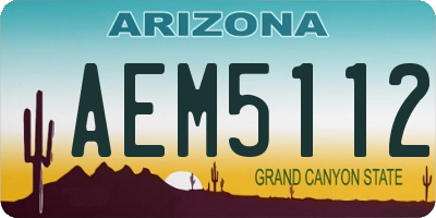 AZ license plate AEM5112