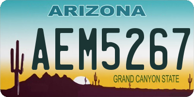 AZ license plate AEM5267
