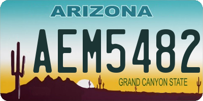 AZ license plate AEM5482