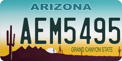 AZ license plate AEM5495