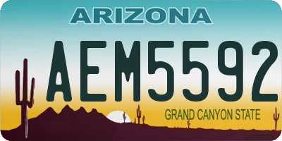 AZ license plate AEM5592