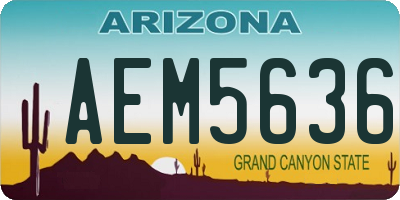 AZ license plate AEM5636