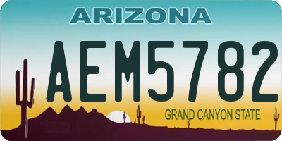 AZ license plate AEM5782