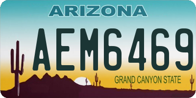 AZ license plate AEM6469