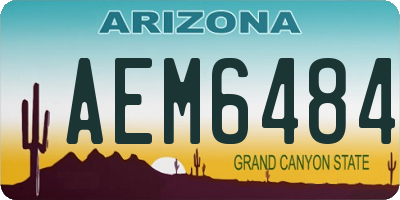 AZ license plate AEM6484
