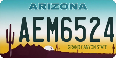 AZ license plate AEM6524