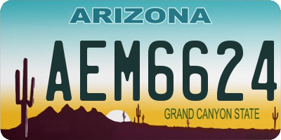 AZ license plate AEM6624
