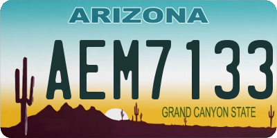 AZ license plate AEM7133