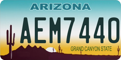 AZ license plate AEM7440