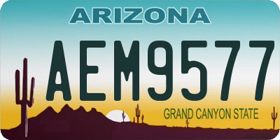 AZ license plate AEM9577