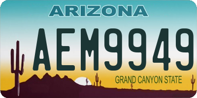AZ license plate AEM9949