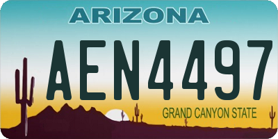AZ license plate AEN4497