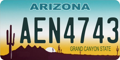 AZ license plate AEN4743