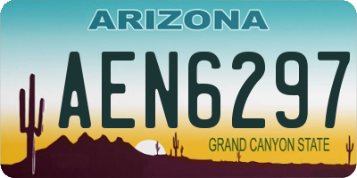 AZ license plate AEN6297