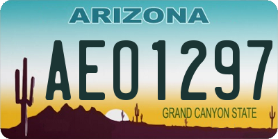 AZ license plate AEO1297