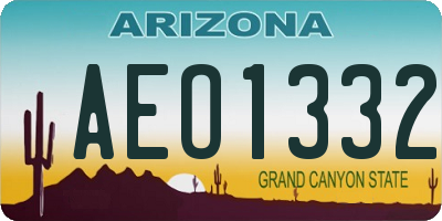 AZ license plate AEO1332
