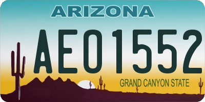 AZ license plate AEO1552