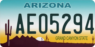 AZ license plate AEO5294
