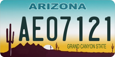 AZ license plate AEO7121
