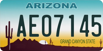 AZ license plate AEO7145