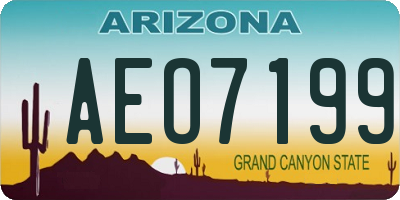 AZ license plate AEO7199