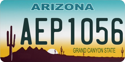AZ license plate AEP1056