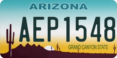 AZ license plate AEP1548