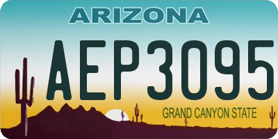 AZ license plate AEP3095