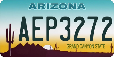 AZ license plate AEP3272