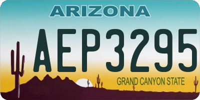 AZ license plate AEP3295