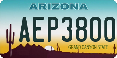 AZ license plate AEP3800