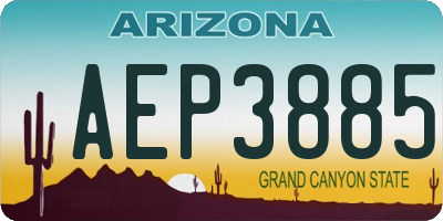 AZ license plate AEP3885