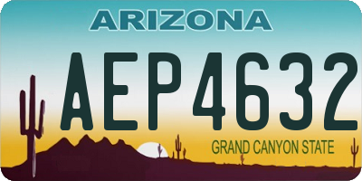 AZ license plate AEP4632