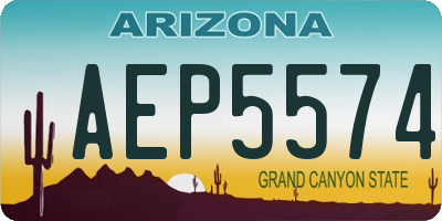 AZ license plate AEP5574