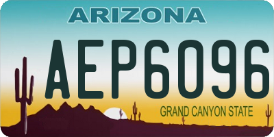 AZ license plate AEP6096