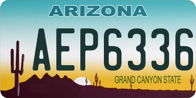 AZ license plate AEP6336